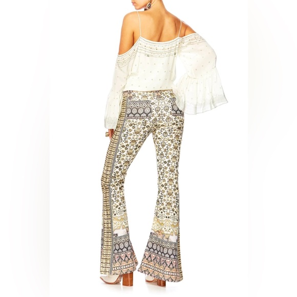 🌸 Camilla Soul Sisters Cordroy Stretch Flared Trouser Small - Picture 5 of 13